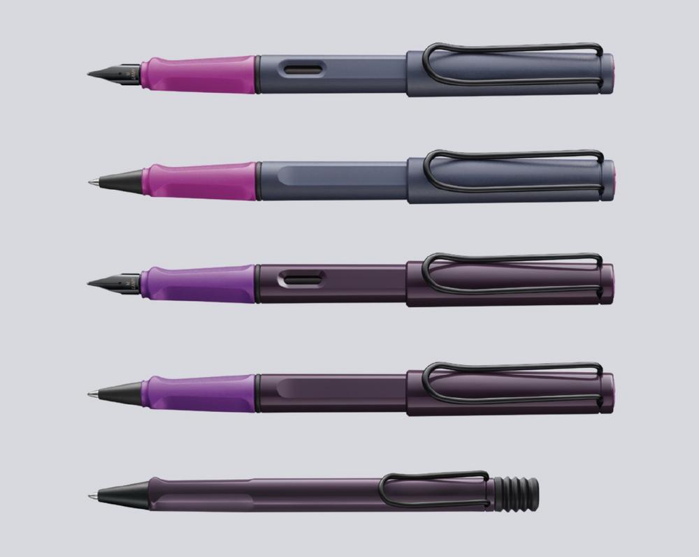 LAMY safari violet blackberry und pink cliff die DesignIkone zum ersten Mal in DuoColor